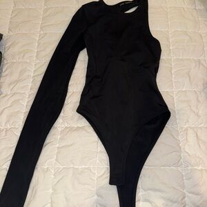 Zara Black Long Sleeve Bodysuit